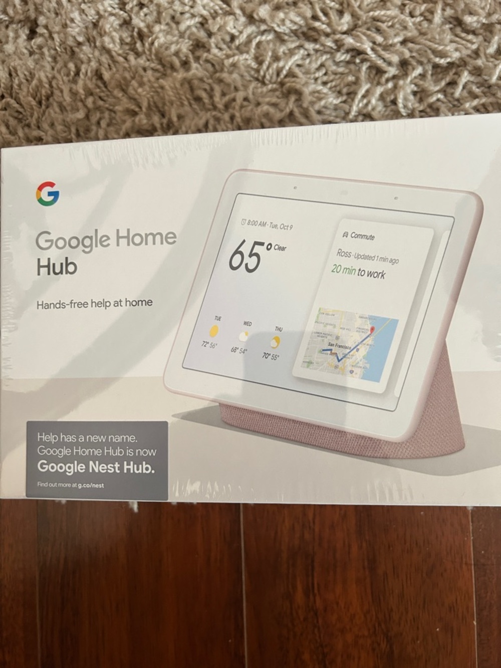 Google Nest Hub in Soft Pink